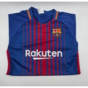 FC Barcelona 2017-18 Home Jersey Messi 10 Rakuten Blue Red Mens Size Small